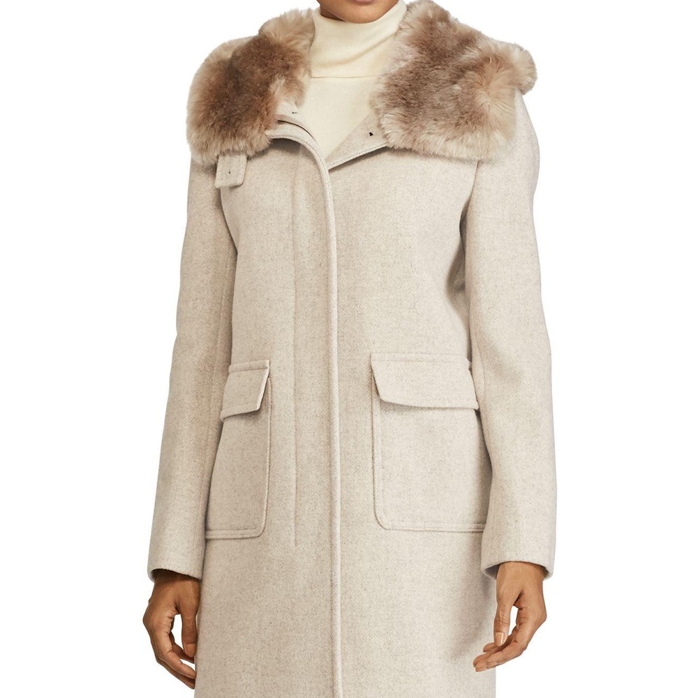 Ralph Lauren faux fur hooded coat